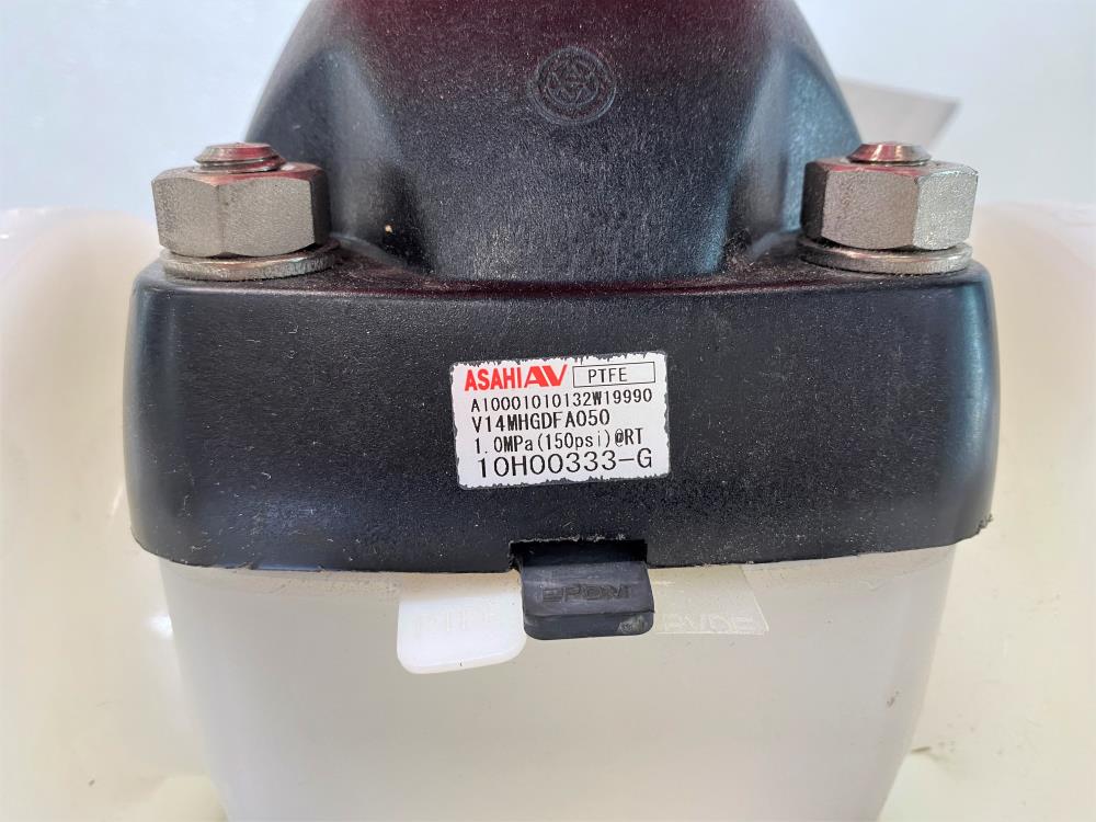 Asahi 2" 150 PSI PVDF Diaphragm Valve V14MHGDFA050